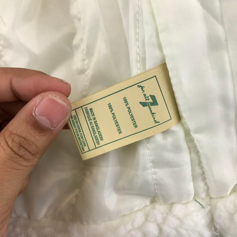 New 7 For All Man‎ Kind Baby’s Sherpa Button Up Jacket White Sz 18M - Picture 10 of 11